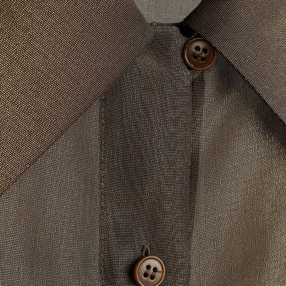 Giorgio Armani Gold Lamé French Cuff Blouse - Picture 8 of 12